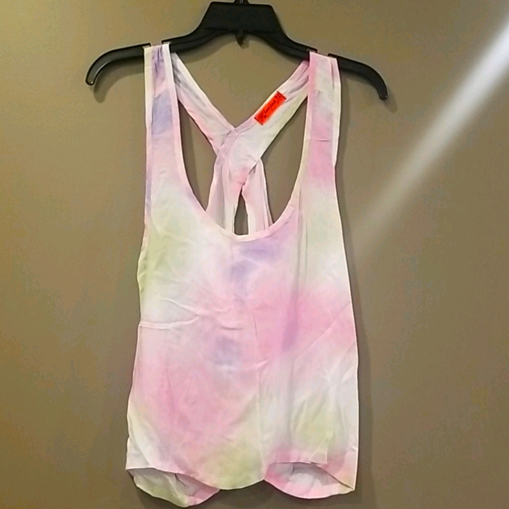 Tie dye tank with open back